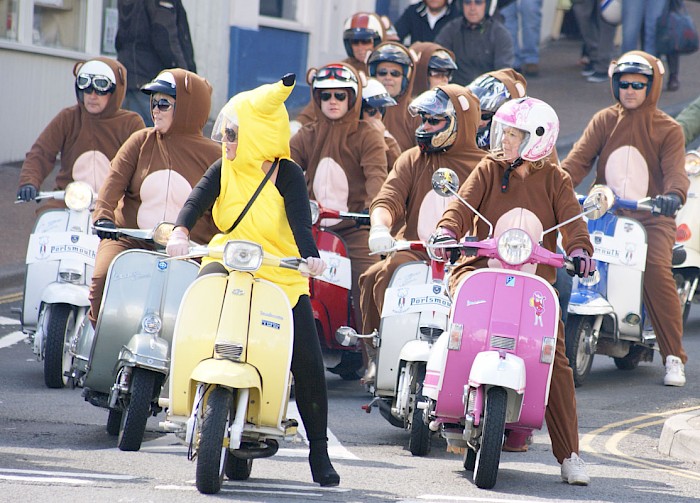 Banana Monkeys Fancy Dress on Scooters 2011