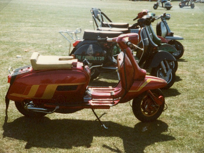 Scooters at Isle of Wight Rally 1983